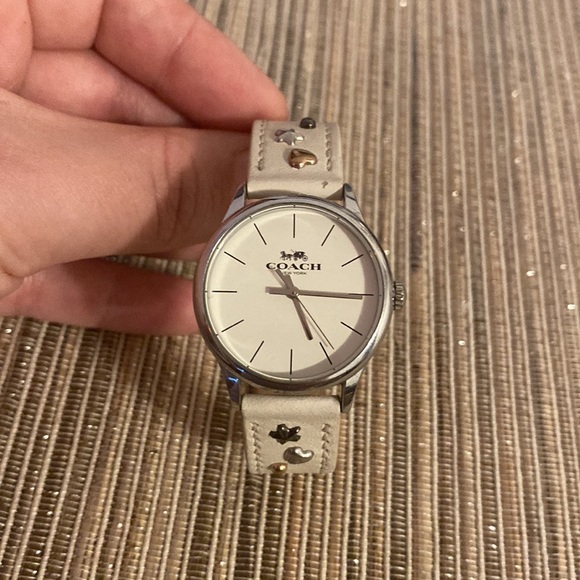 Coach white Heart and Stars Watch - Picture 5 of 8